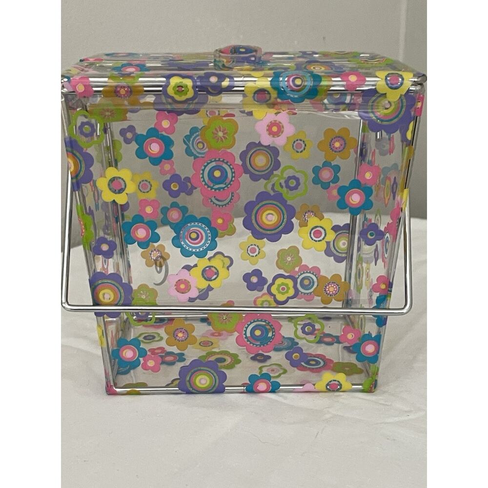 Caboodles Y2K Flower Power Takeout Box Purse Novelty Bag Acrylic Makeup Case - Picture 4 of 11